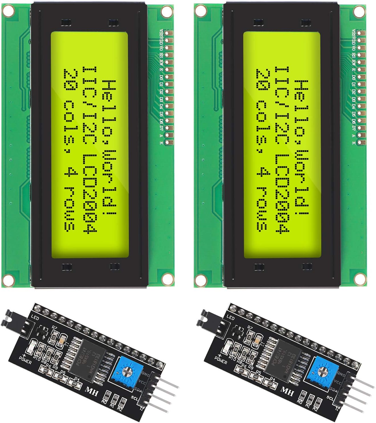 I2C Lcd Display - Módulo Backlight azul com adaptador de