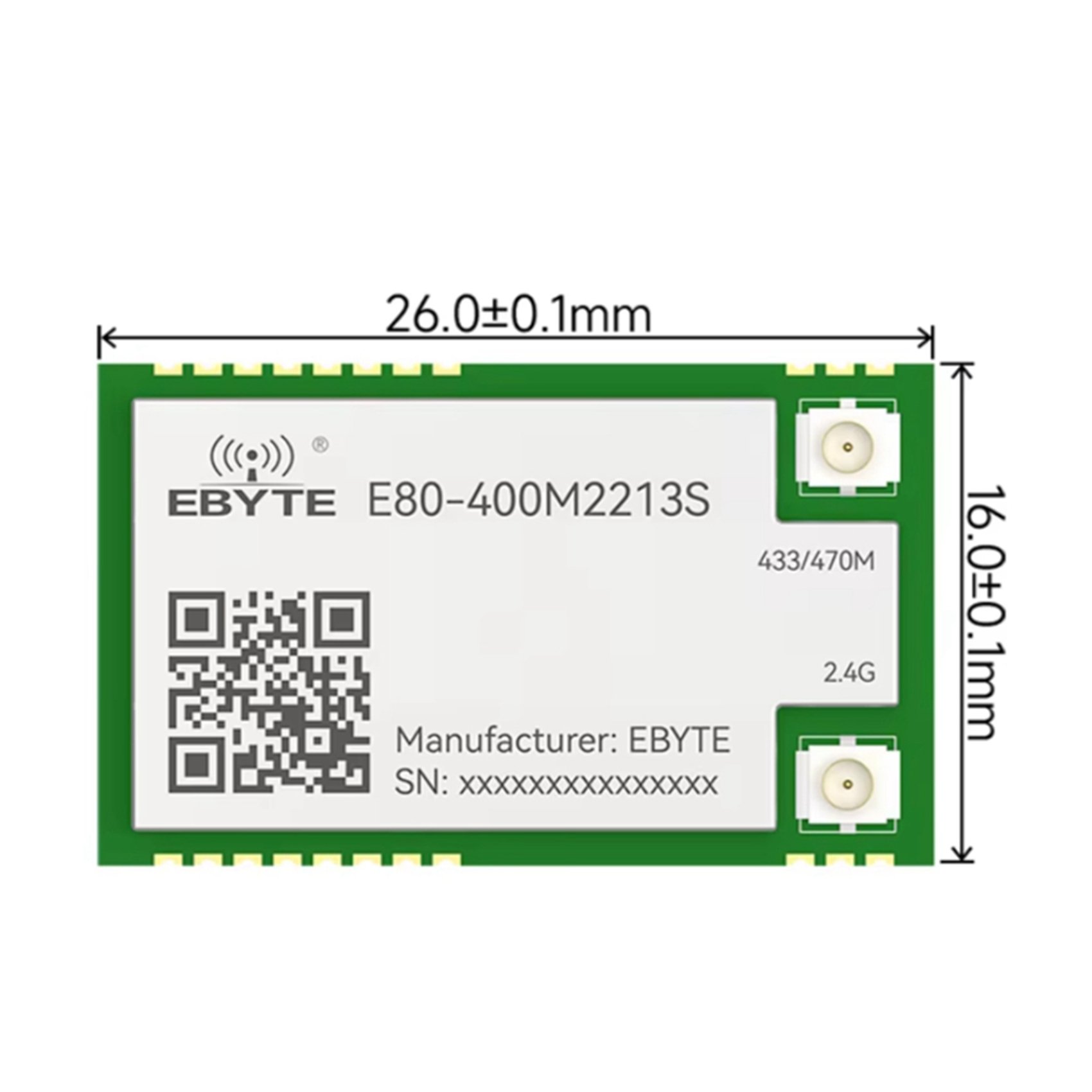 2X Módulo Lora EBYTE LR1121 de - Rf 433Mhz Module avaliação e preço