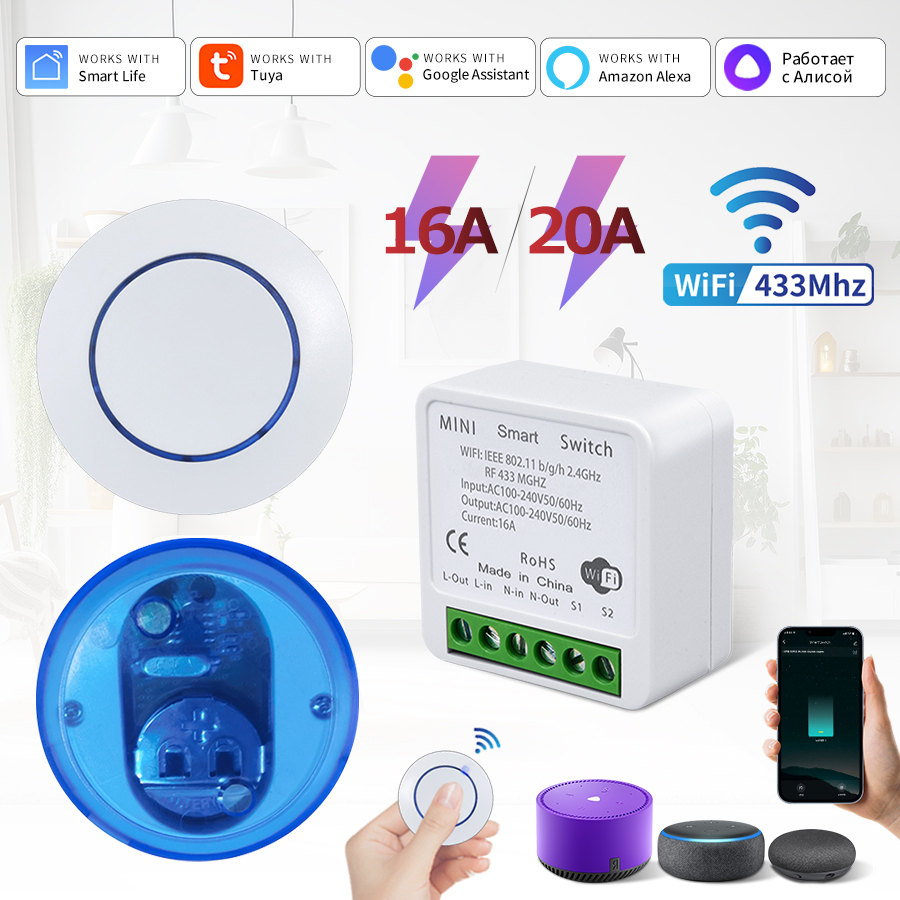 Tuya interruptor wi-fi intelig - Rf 433Mhz Module avaliação e preço