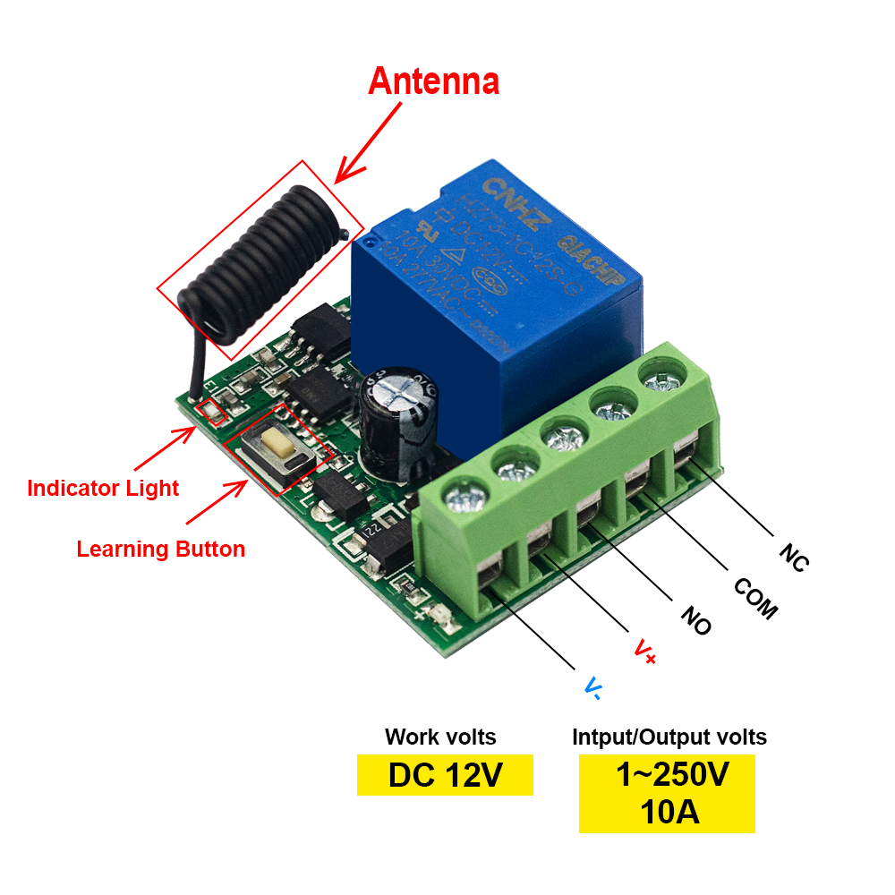 Qiachip 433mhz dc 12v interrup - Rf 433Mhz Module avaliação e preço