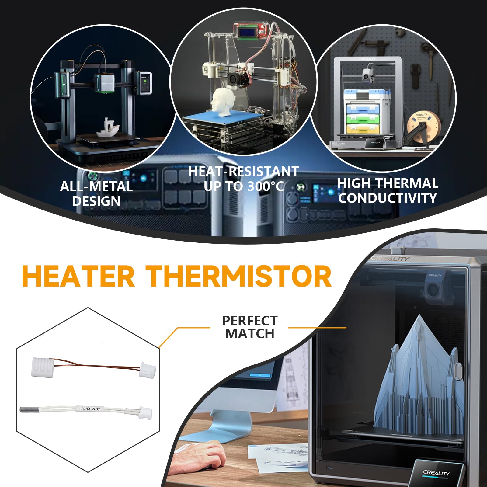 Sensor de Temperatura Termisto - Creality Printer K1 avaliação e preço