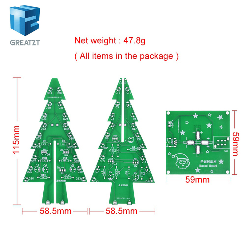 GREATZT Tridimensional 3D Árvo - Diy Electronics Components Kit avaliação e preço