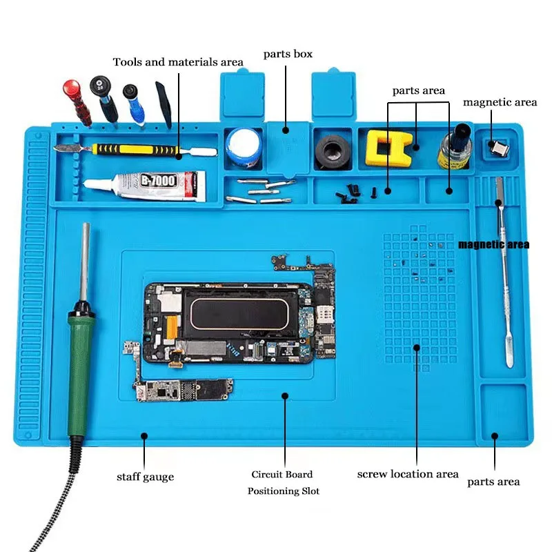 Tapete de solda de silicone an - Diy Electronics Workstation avaliação e preço
