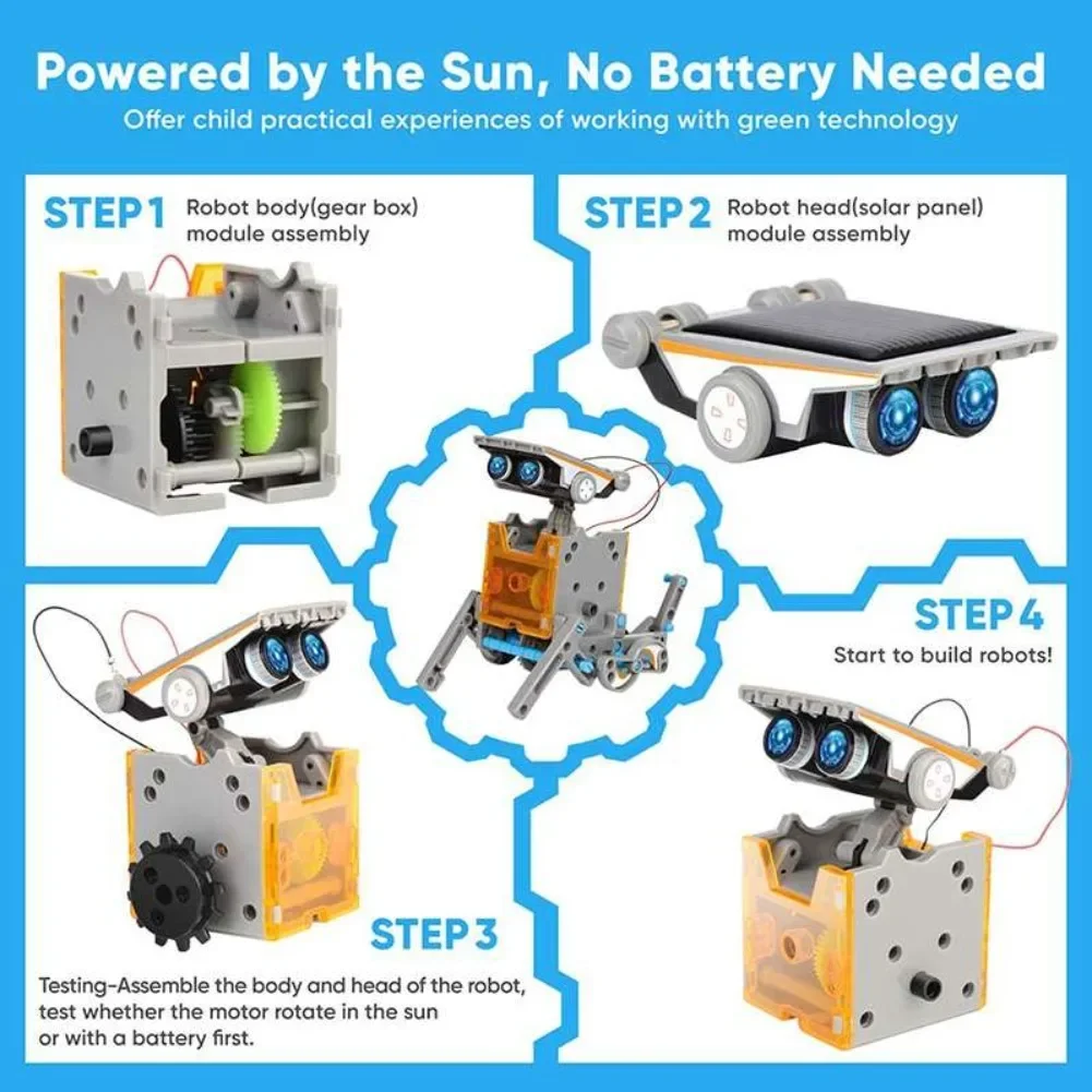 13 em 1 robô movido a energia  - Diy Robot Electronics Kit avaliação e preço